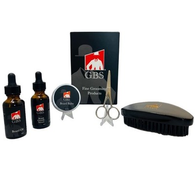 Military Style Beard Care Set - Conditioning Oil with Jojoba, Growth Serum wi...