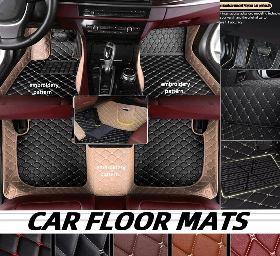 For Honda Car Floor Mats Carpets PU Leather Custom Waterproof Liners All Weather Foto 4 de 4