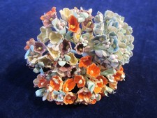 Vintage Forget Me Not Flower Lot Collection Blue Orange Millinery H5462