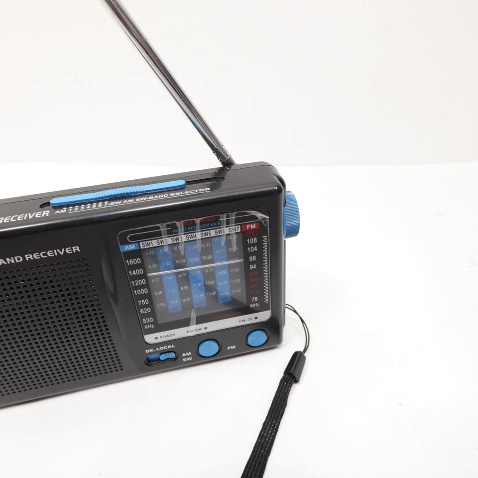 9-полосный аналоговый радио FM/TV/MW/SW 1-7 многодиапазонный радиоприемник KK-9 TV 1-5 CH - Изображение 3 из 4