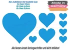 8-piece set car sticker blue heart sticker film heart blue AfD team Alice