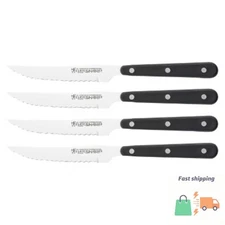Henckels Eversharp 4pc Steak Knife Set: Dishwasher-Safe,  Ergonomic Handle, 18/0