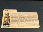 gi joe lot File Card 1983 Doc Great Condition Clean Card