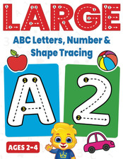 Large ABC Letters, Number Shape Tracing: Jumbo Tracing Book for Toddlers Pre