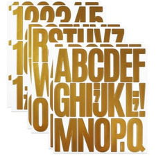 3 INCH STICKY LETTER NUMBER STICKERS, 6 SHEETS STICK ON VINYL LARGE ALPHABET ST