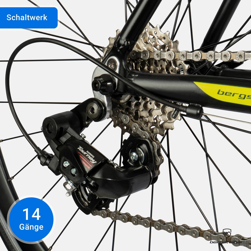 28 Zoll Rennrad Bergsteiger Tourmalet 700C Aluminium Shimano B-Ware - Bild 3 von 4