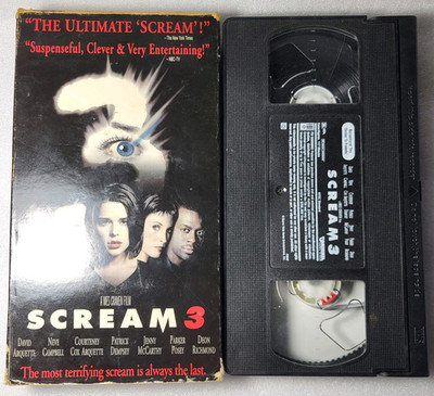Scream 3 VHS (2000) R Horror Thriller NTSC Full Screen