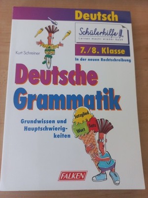 Deutsche Grammatik Deutsch Schülerhilfe Falken Verlag Klasse 7-8