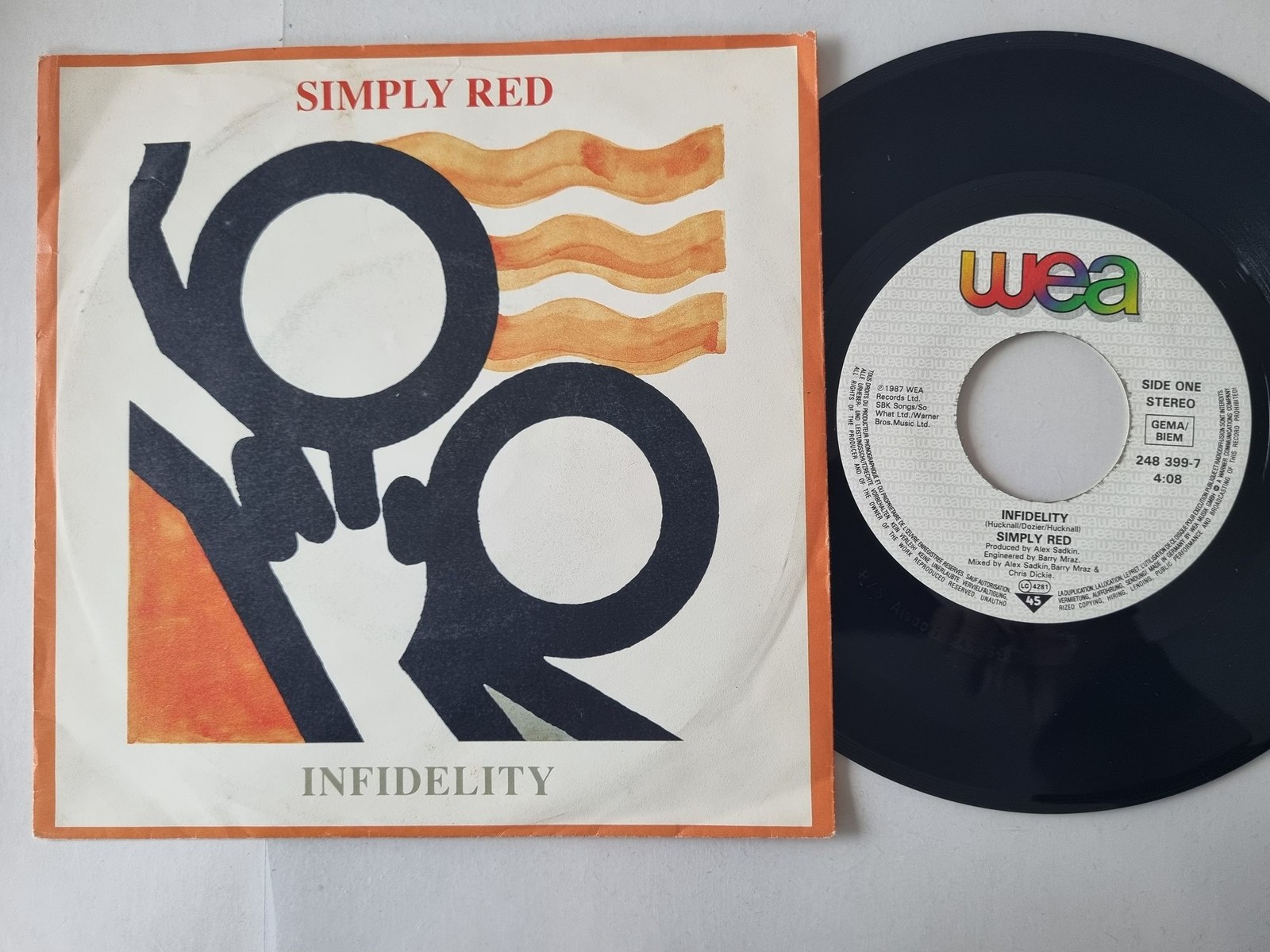 Simply Red - Infidelity 7'' Vinyl Germany