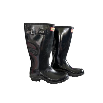 Original Hunter Boots Big Kids boys girls Black Gloss Rubber