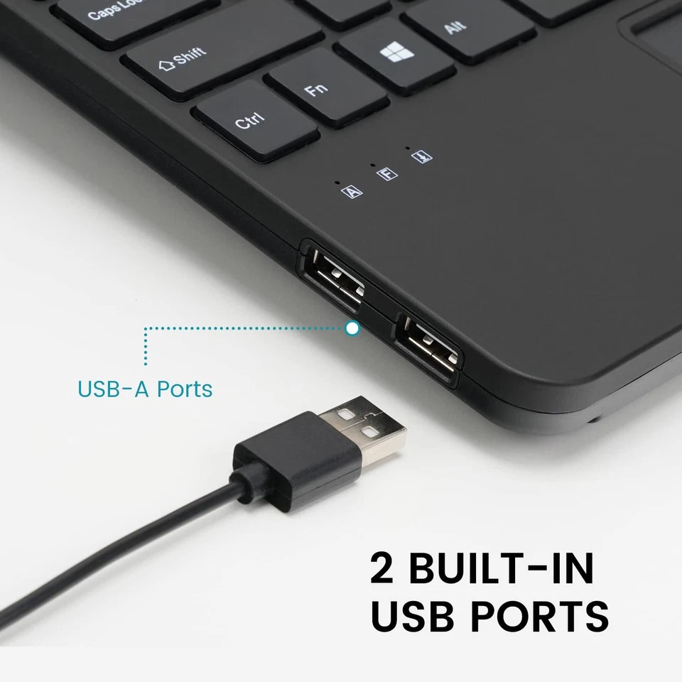 PERIBOARD-525 US, Wired Mini USB Keyboard with Touchpad - X Type Scissor Keys... - Image 4 of 4