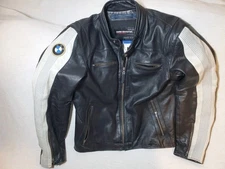 WHAT A COOL JACKET! BMW Motorrad Men's Club Leather Jacket - Size Medium 