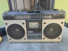 HITACHI BOOMBX AM FM SW Radio Stereo Cassette Recorder TRK-8200HR Works New Belt