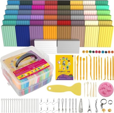 ''Polymer Clay 50 Colors, Modeling Clay for Kids DIY Starter Kits, Oven Baked Mod