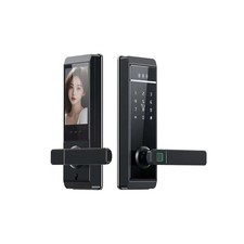 6-in-1 Smart Door Lock: Face/Palm/Fingerprint/App/Key Card/Keys