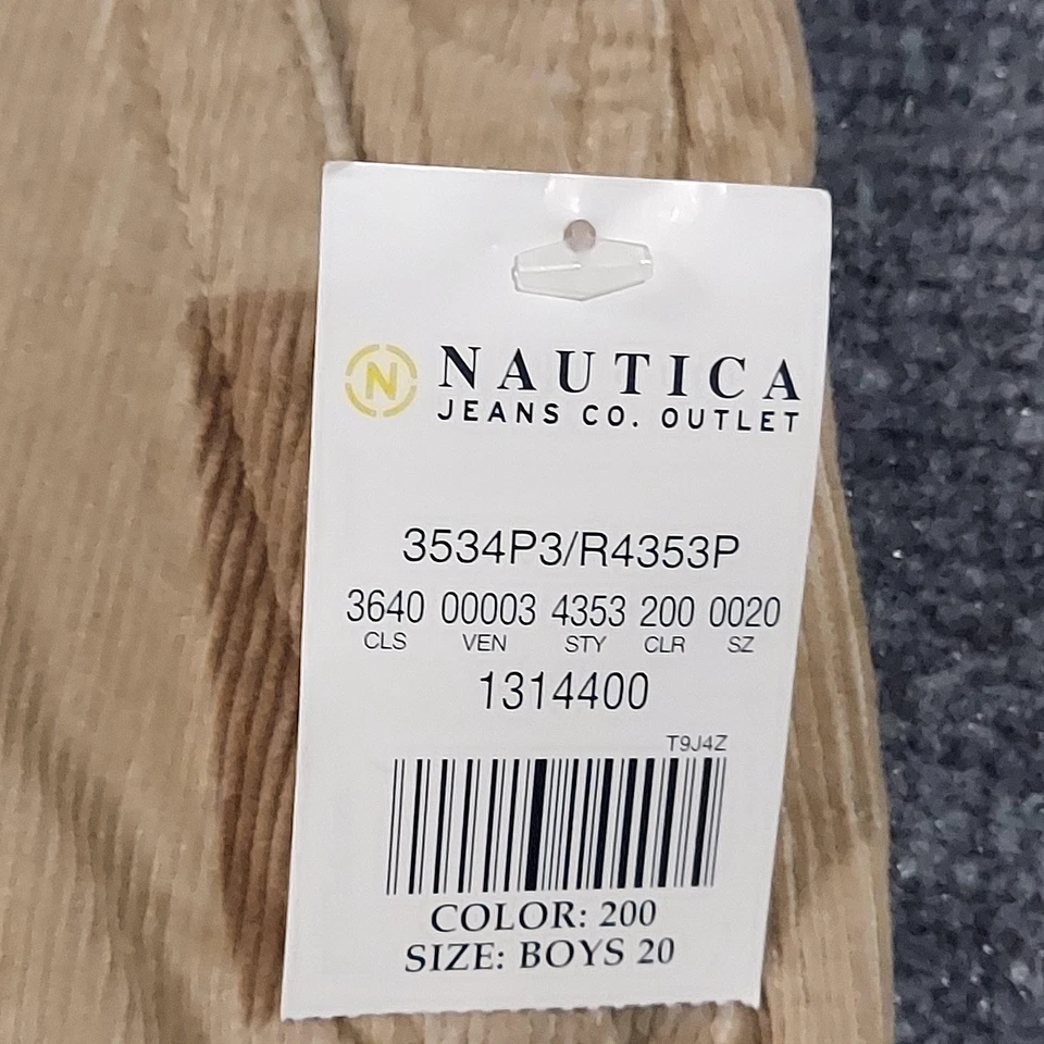 Nautica Jeans Co грузовые брюки для мальчиков 20 (30 Вт) хаки вельвет прямые штанины - Изображение 4 из 4