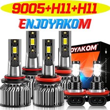 30000LM 6Pcs LED Headlight High+Low Beam+Fog Lights Bulb For Ram 4000 2019-2019
