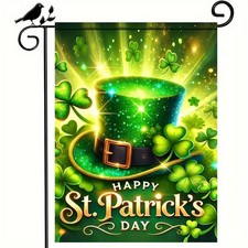 Happy St Patricks Day Garden Flag 12 x 18 inch Double Sided Outside Decoratio...