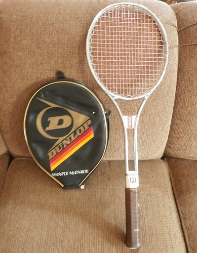 Lot #209 Set of 2 Vintage Wilson T3000 Tennis Rackets With 1 Cover As