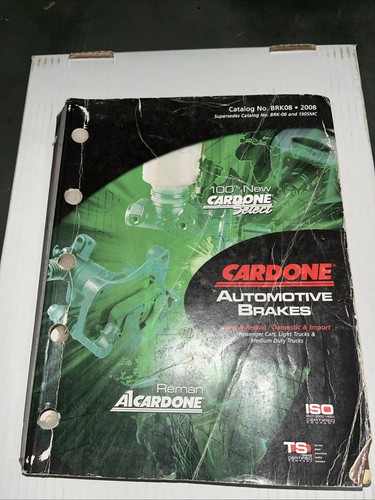 Cardone Automotive Brake Catalog 2008 BRK08 Good/Fair Condition Free Shipping