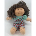 Vintage Cabbage Patch Kids Doll Brown Yarn Hair Strawberry Outfit Hasbro 1985