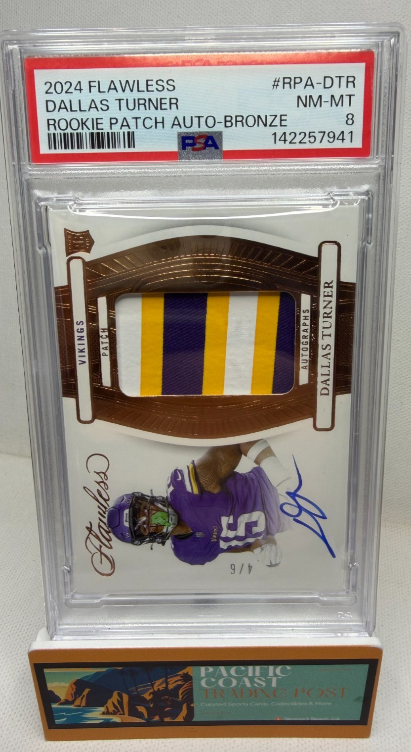 Dallas Turner Panini Flawless Rookie Patch Autographs #RPADTR Bronze