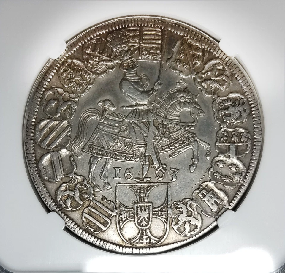 1603 Germany Silver Taler Teutonic Order DAV-5848 XF Details- 422 YEAR OLD COIN! - Image 4 of 4