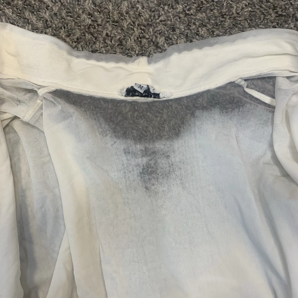 Christian Dior VTG Terry Toweling Belted Embroidered Robe Cream Size M - Image 3 of 4