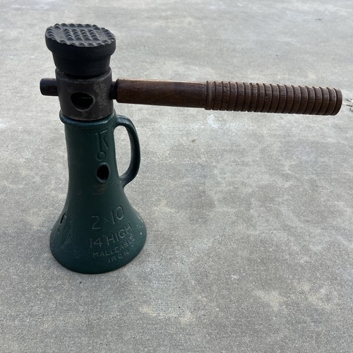Simplex  Iron Floor Screw Jack Railroad House Barn Farm Tool 2X10 Rare Excellent