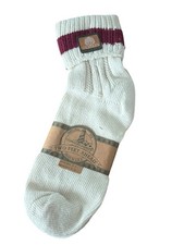 VTG 80's COTTON NYLON RIBBED SLOUCH/CUFF DOWN ANKLET SOCKS 9-11