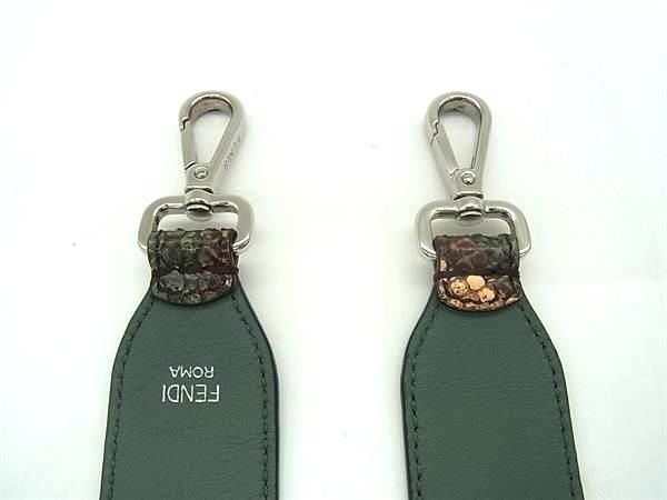 FENDI Python Bag Shoulder Strap Beige Green 905cm… - image 3