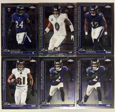 Topps Chrome 2025 Baltimore Ravens 6 Card Lot