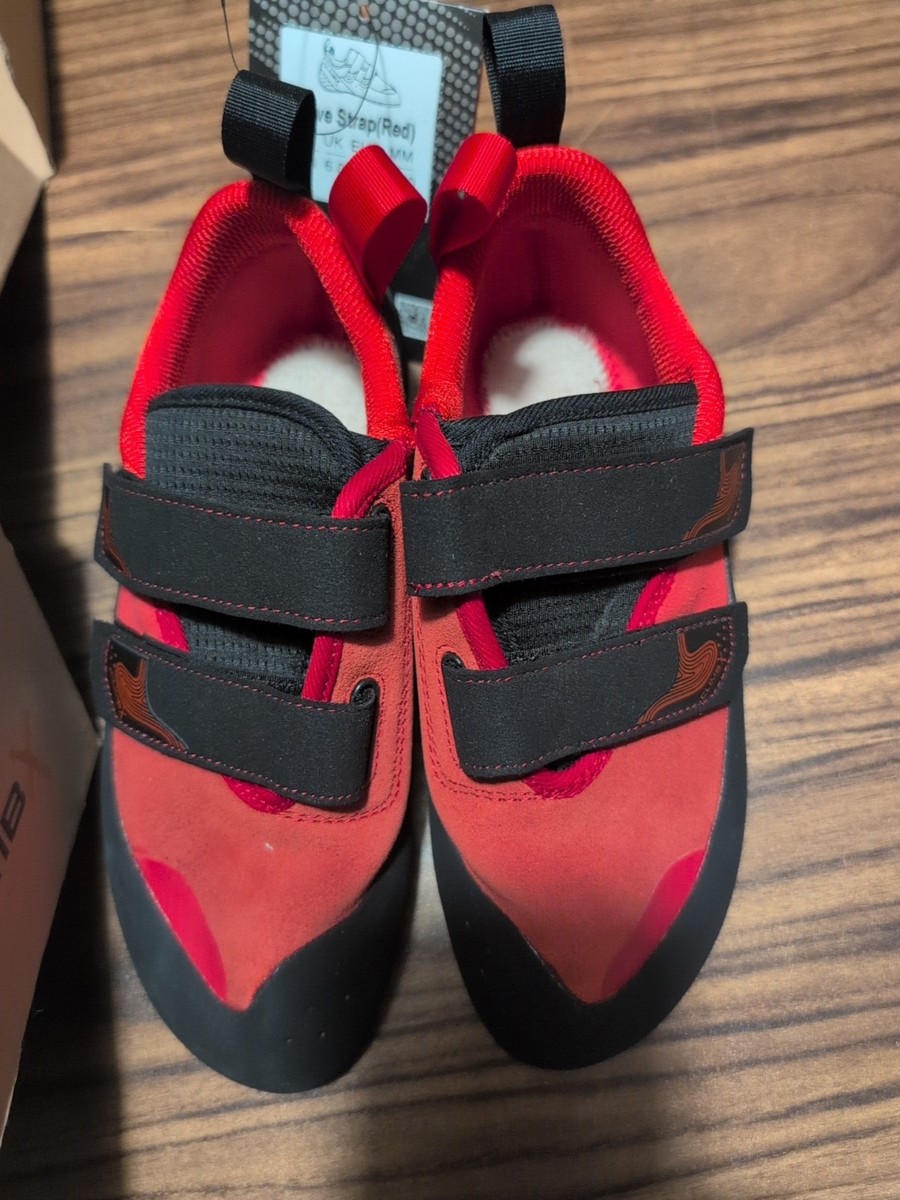 Climb X Rave Strap Climbing Shoe Red/ Black Size M 7 W 8 NEW  display picture 1