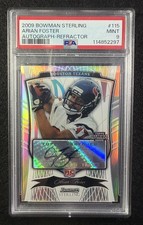 2009 Bowman Sterling Arian Foster [RC] Auto Refractor - #/75 - PSA 9 
