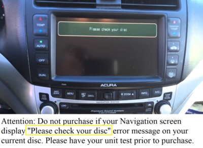 2004 2005 2006 Acura TL GPS Navigation DVD U.S Map Parts BM513AO