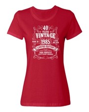 Vintage 1985 40th Birthday - 40 Years Aged Perfectly Ladies' Crewneck T-Shirt