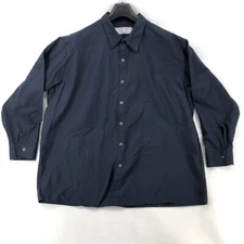 Red Kap Blank Uniform Work Shirt Mens Size 3XL Button Front Shirt Navy Blue