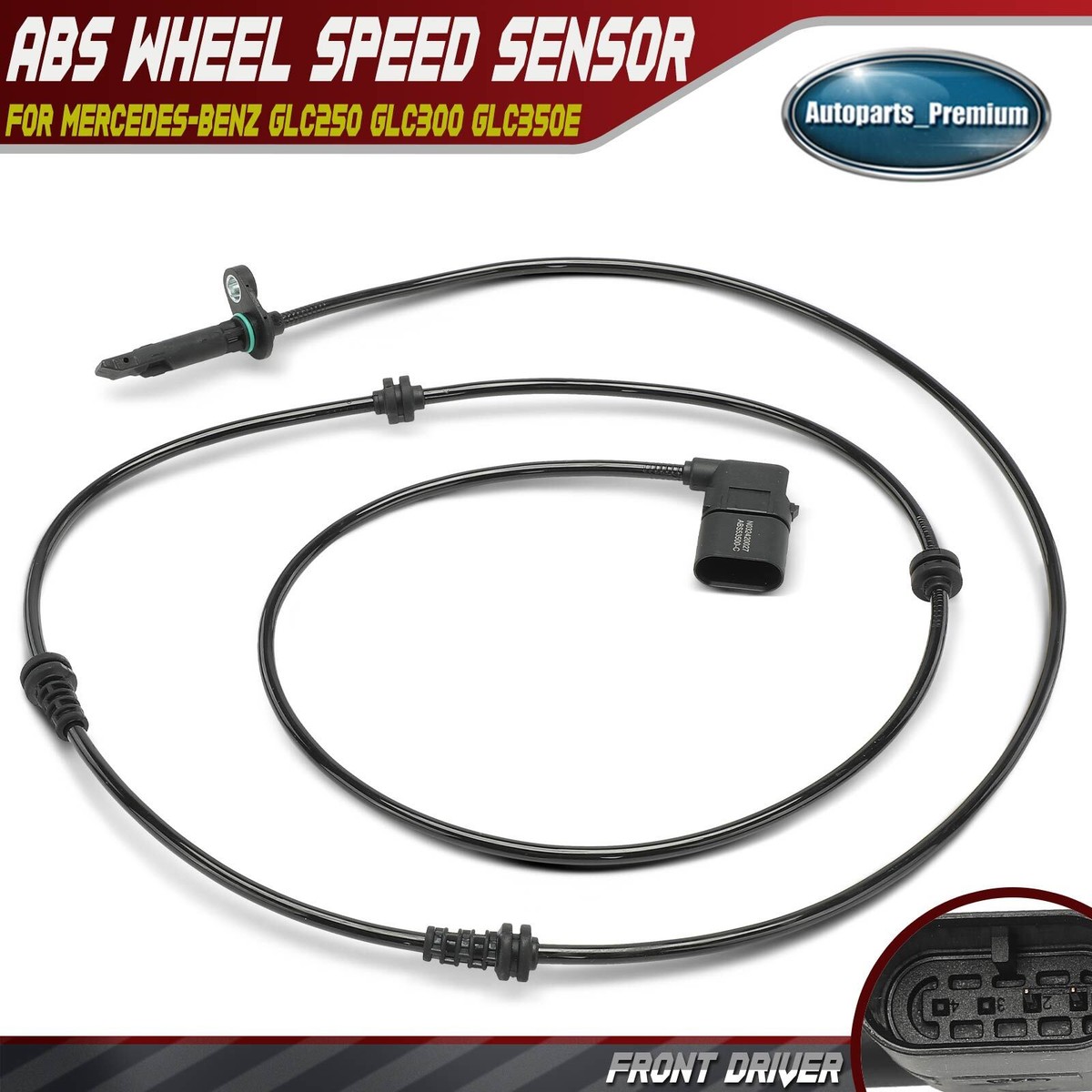 Front Left ABS Wheel Speed Sensor for Mercedes-Benz GLC250
