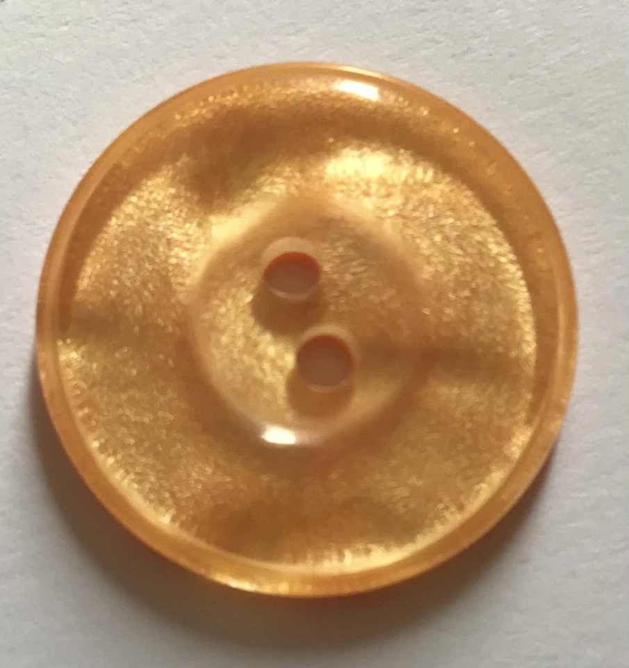 15 x 23mm Bright Orange Frosted With Rim 2 Hole Buttons Sewing/Knitting/Crafts - Image 4 of 4