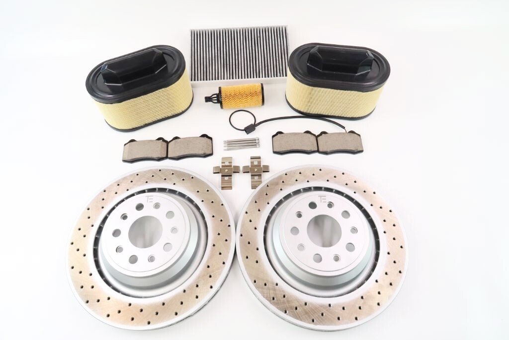 Maserati Ghibli Quattroporte rear brake pads rotors air oil cabin filters 14-16