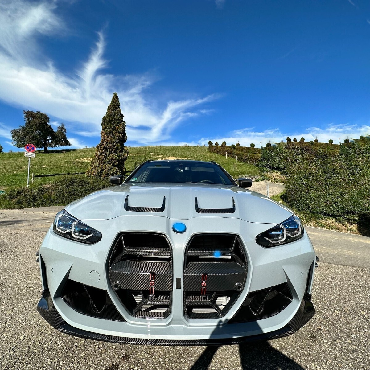 Echt dry Carbon Motorhaube Aufsatz Aero Flaps passt BMW M3 M4 G80  