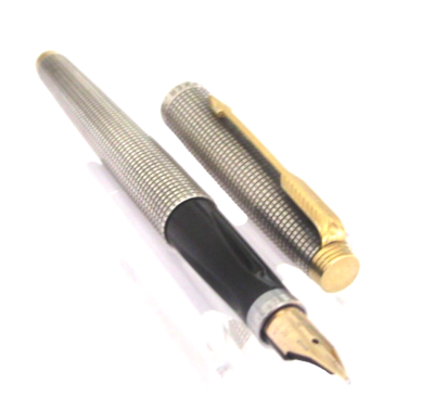 Legendary Parker 75 Prestige Fountain Pen Ciselé Solid Silver Gold