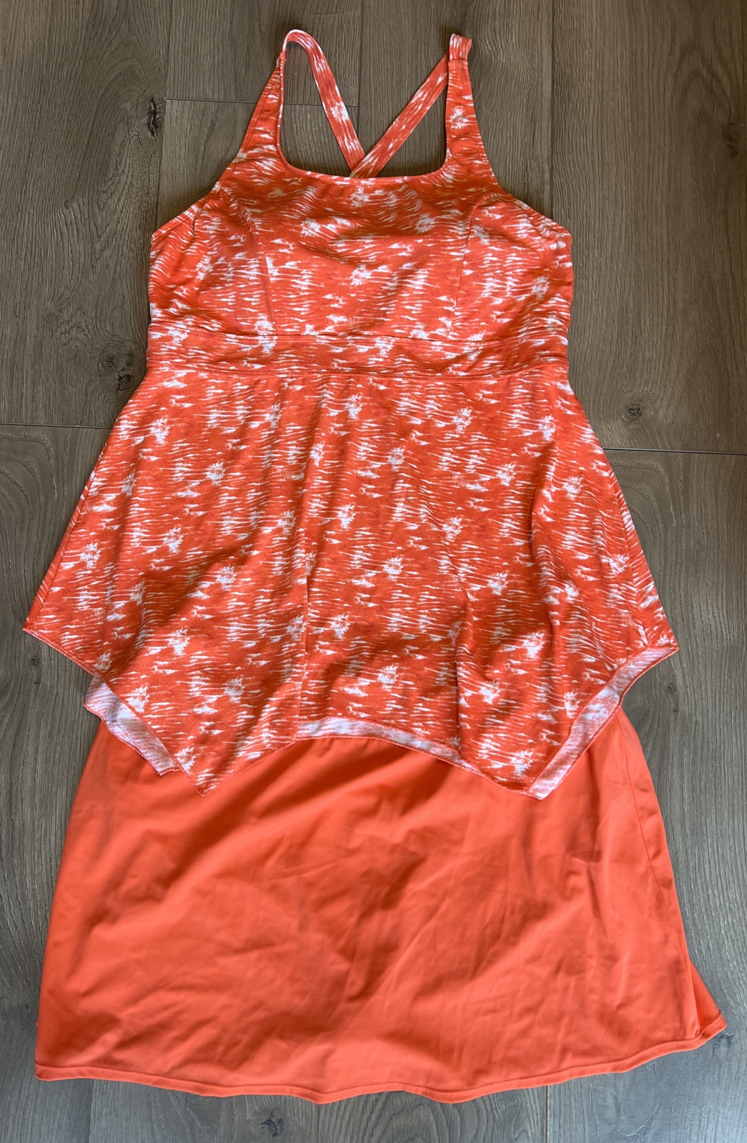 D & Co. Beach Two Piece Handkerchief Swimsuit Womens 14 Adjustable