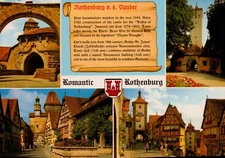 Postcard Germany Romantic Rothenburg historic buildings stone streets