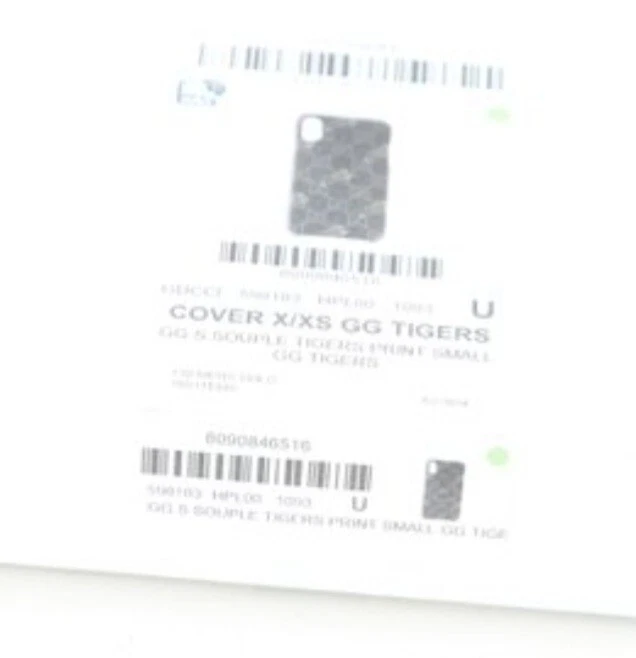 Autêntica NOVA COM ETIQUETAS NA CAIXA GUCCI GG MONOGRAMA PRETO GG TIGERS CAPA DE TELEFONE IPHONE X/XS - Imagem 3 de 4
