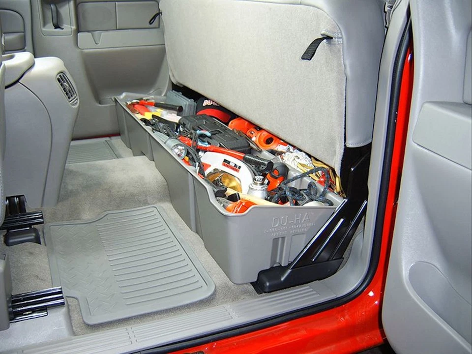 DU-HA Under Seat Storage for 99-07 Silverado Sierra 1500 2500 3500 Extended Cab Foto 3 de 4
