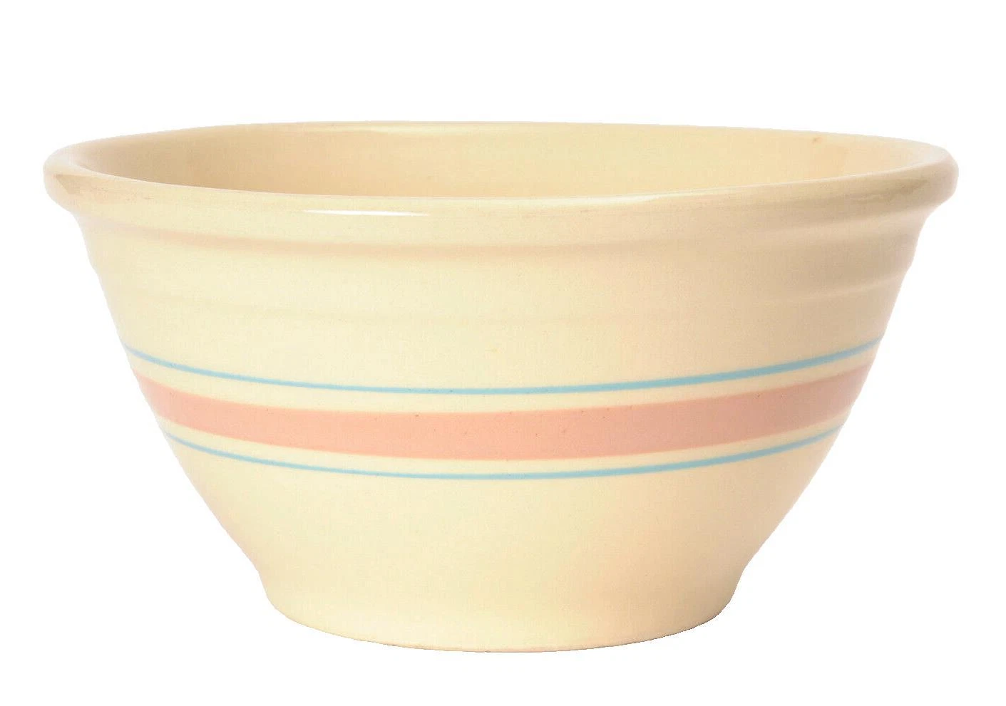 Vintage, McCoy, 10" Stonecraft Pink and Blue Mixing Bowl, 1976