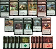 Mazzo Dinosauri Elite - Gruul - Rosso Verde - Molto Potente - 60 Carte MTG!!!