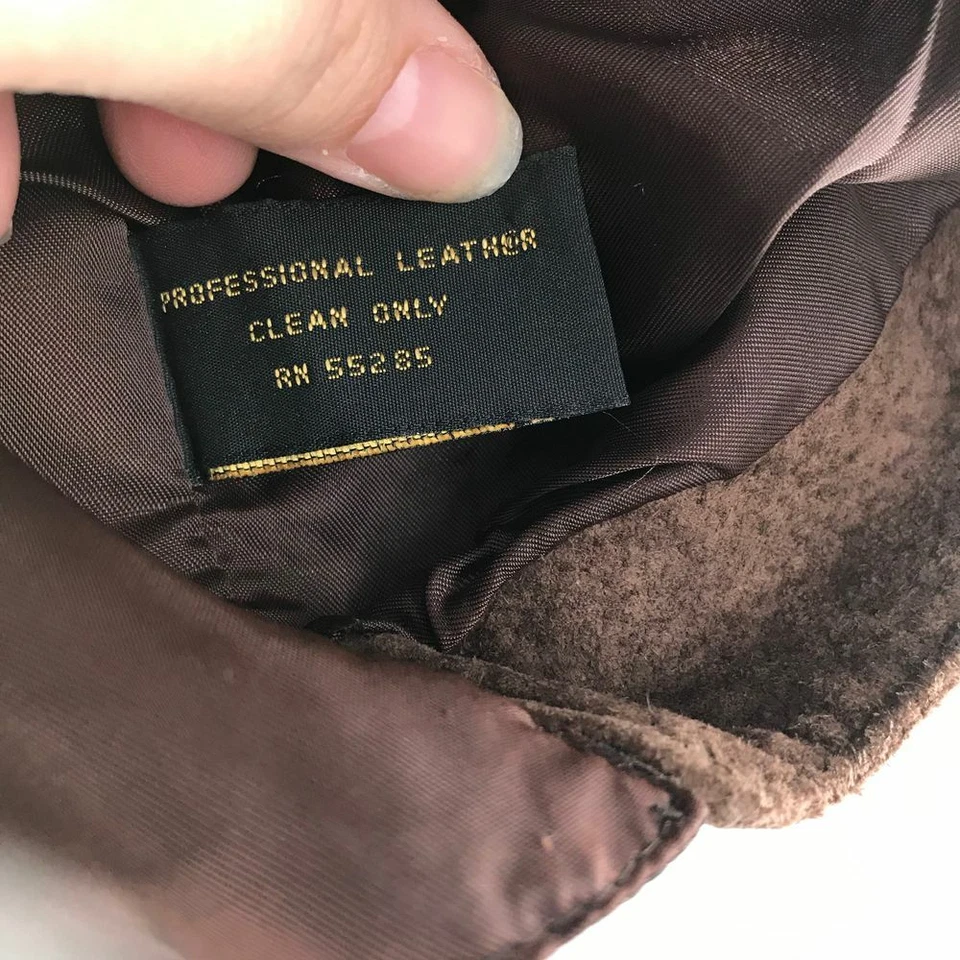 Chaleco de cuero genuino mediano para mujer Foto 4 de 4