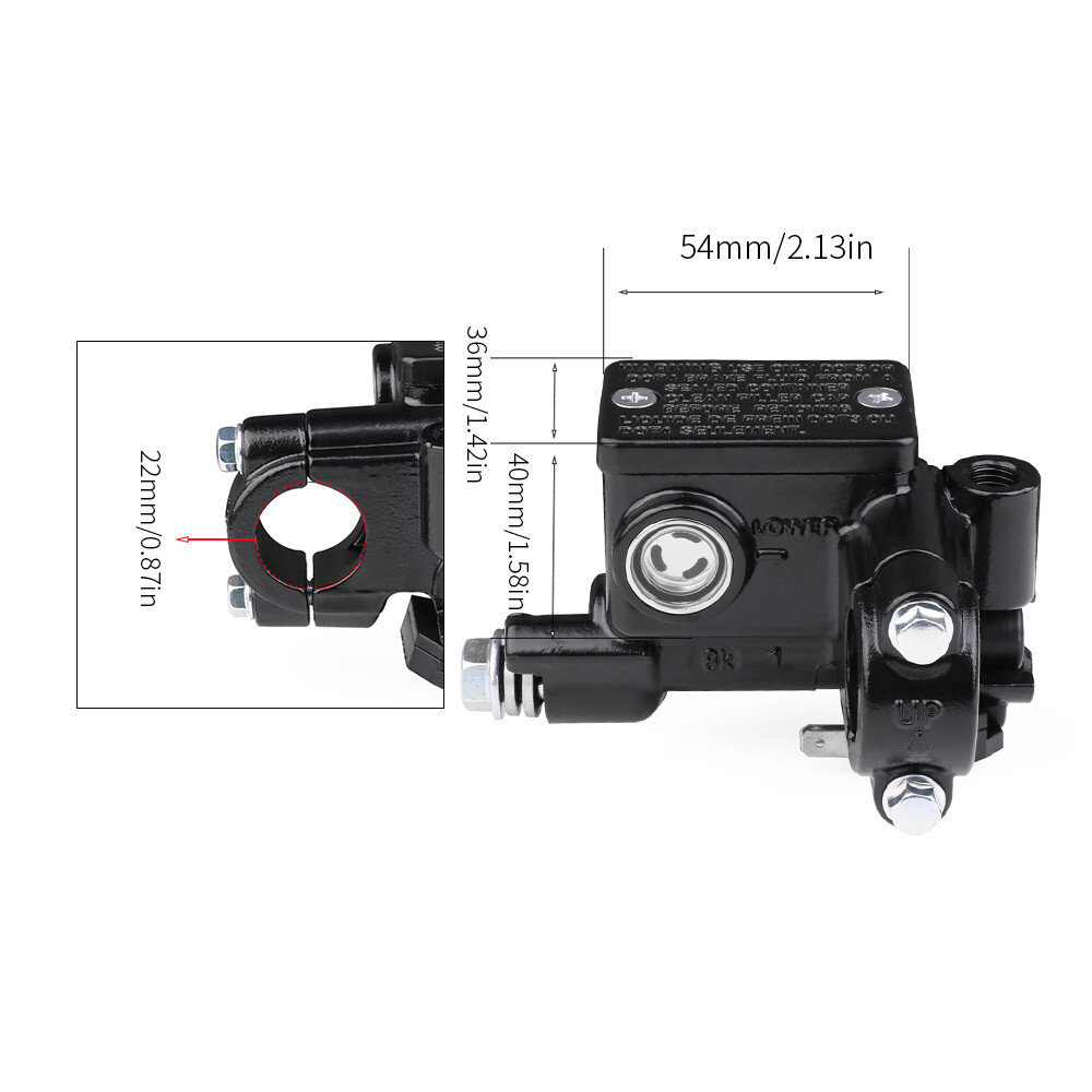 Brake Master Cylinder Pump With Lever For KAWASAKI KLR 650 /S/Traveler/Adventure